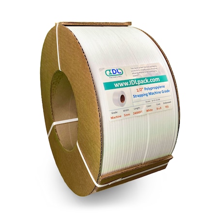 Idl Packaging 3/16" Polypropylene Strapping, 24000 Ft., 8x7" Core, Black M-05130-87